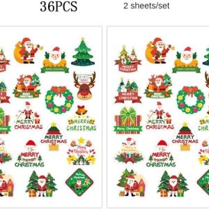 Adesivi natalizi, 36 adesivi natalizi per artigianato (PACK DA 3 PZ)