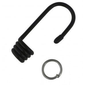 GANCIO IN ACCIAIO PLAST + CLIP PER SANDOW 8MM X2