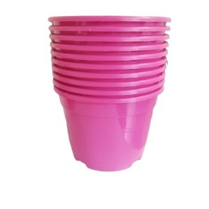 VASI DI PLASTICA ROSA L 2, SET DA 10 PZ.