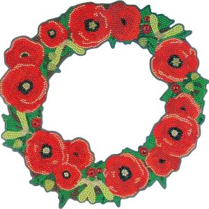 Crystal Art Wreath - Poppy, 30 cm