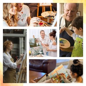 Kit pittura fai da te con i numeri per adulti Principiante,TAHEAT