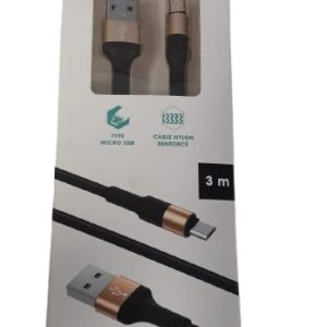 CAVO USB COMPATIBILE CON ANDROID - 3 M - pack da 2 pezzi