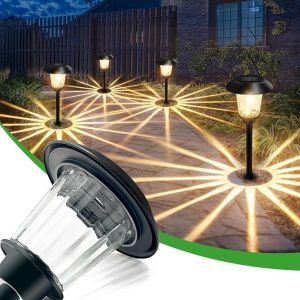 HYSapientia® 6 grandi lampade solari a LED da giardino, per esterni, auto, impermeabile, per terrazze, vialetti, cortili, matrimoni, decorazioni da giardino