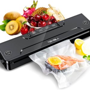 Macchina Sottovuoto, Macchina per Sottovuoto Alimentare, Dispositivo per Sottovuoto Automatico per la Conservazione Degli Alimenti, 5 in 1, Modalità Secca e Umida con 20 Sacchetti Sottovuoto(B2)
