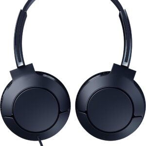 TCL MTRO200 Cuffie On-Ear con microfono (design piatto pieghevole, morbidi cuscinetti auricolari in pelle, isolamento acustico, controlli in linea), Blu