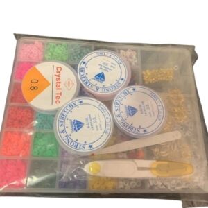 Set perline, filo e accessori per la creazione di braccialetti e collane (PACK DA 3 PZ)
