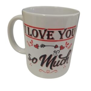 SET TAZZE COPPIA - MUGFFINS "I LOVE YOU SO MUCH - I LOVE YOU MORE"