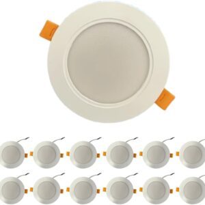 X12 Faretto LED da Incasso 9W 900LM, Luce Calda 3000K, Ø90mm Ultra Sottile