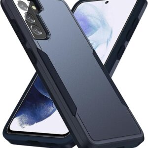 Cover Rigida Blu per Samsung S22 – Protezione Elegante con Interno a Nido d'Ape - Case - Cover - Blu - Protector - Resistente - Con accesso preciso a porte, tasti e fotocamera