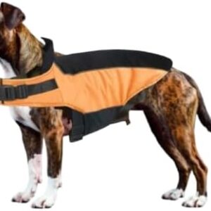 impermeabile per cani, cappotto per cani, giacca impermeabile, riflettente, traspirante, adatto a taglia piccola, grande e media, rimedio contro pioggia e neve (arancione, S)