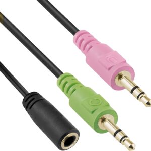 mumbi -Cavo adattatore jack per cuffie 2x jack da 3,5 mm a 1x jack da 3,5 mm