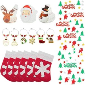 KIT DECORAZIONI TAVOLA DI NATALE – 42 PEZZI