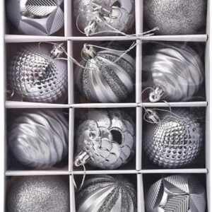 DECORA IL TUO NATALE CON ELEGANZA! Set di 12 Sfere Natalizie Argento
