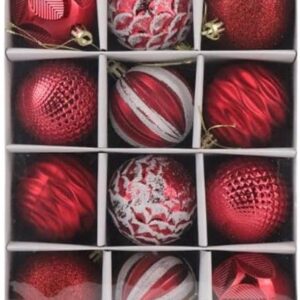 DECORA IL TUO NATALE CON ELEGANZA! Set di 12 Sfere Natalizie Rosse