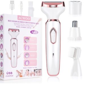 Epilatore Donna 4 in 1 – Rasoio Multifunzione per Viso e Corpo Pelle liscia, definizione perfetta