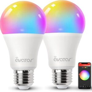 Lampadine Alexa Smart E27, WiFi Lampadina Intelligente 9W RGBCW 900LM Multicolore Dimmerabile Compatibile con Alexa/Google Assistant