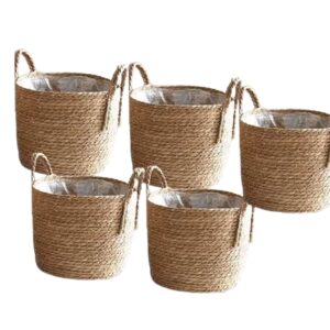 Set di 5 Cestini Intrecciati in Cotone – Naturali, Sicuri e Versatili