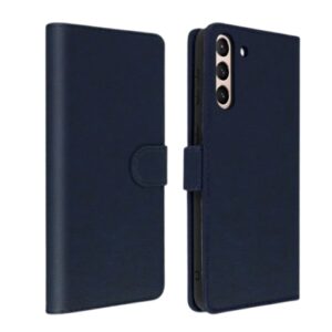 Custodia Portafoglio in Ecopelle Blu Notte Compatibile con Samsung Galaxy S21