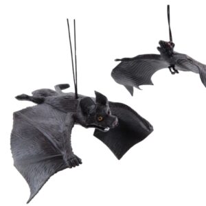 Decorazione Halloween - Set 4 Pipistrelli in Gomma (Due Varianti all'interno)