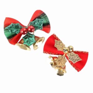 Set di 12 Fiocchi Natalizi con Campanellini – 2 Modelli Assortiti (PACK DA 3 PZ)