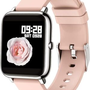P22 Smart Watch uomo donna cardiofrequenzimetro Monitor del sonno impermeabile sport Fitness Smartwatch compatibile per Android Ios,ROSA