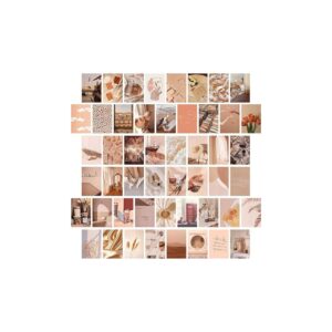SC E-COMMERCE Set di Collage da Parete Beige Estetiche - Wall Collage Kit Estetici - Poster Vintage Estetico Aesthetic Room Decor - Stampe da Parete per Camera da Letto Ragazza e Ragazzo