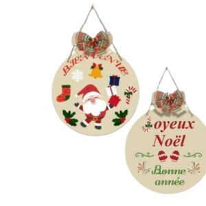 Decorazione Natalizia Double Face con Fiocco – 30 cm