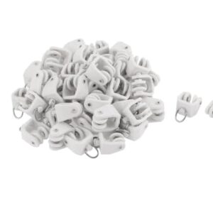 Set 70 Pezzi Binario per Tende Scorrevoli in Plastica e Metallo con Rulli Silenziosi