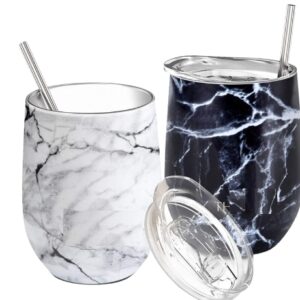 Tazze Termiche 350 ml, Acciaio Inossidabile, Isolamento Sottovuoto, Coperchio Scorrevole Antispruzzo, Senza BPA