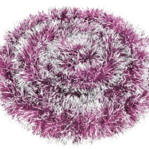 Ghirlanda Natalizia Rosa – Set 8 Pezzi da 2 m (Totale 16 m) – Festoni di Orpelli Brillanti in Plastica, Flessibili e Modellabili – Decorazioni Natalizie per Interni ed Esterni