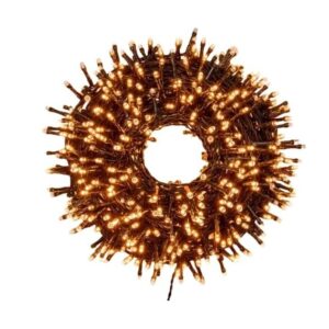Luci di Natale LED 25 m – 1000 MiniLED Bianco Caldo | Effetto MultiFLASH Diamond | Interno/Esterno IP44 | Timer | Ultra Brillanti [Classe di efficienza energetica A]