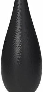 Vaso Decorativo in Ceramica Nero 40 cm – Design Moderno ed Elegante – Arredo Casa Contemporaneo