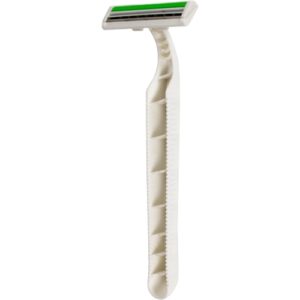 Rasoio Usa e Getta a Base Vegetale in PLA Biodegradabile – Confezione da 26 Rasoi – Doppia Lama in Acciaio Inossidabile con Striscia Lubrificante Aloe Vera