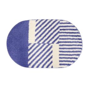 Tappeto da Bagno Antiscivolo Ultra Morbido e Assorbente – Microfibra Spessa, Lavabile in Lavatrice – Per Doccia, Vasca e Lavandino – Blu Navy, 50 x 80 cm