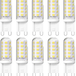 Lampadine LED G9 3W Luce Fredda 6000K, 430 LM, Non Dimmerabile, Angolo 360°, Base in Ceramica Ignifuga, Risparmio Energetico, 230V, Set da 20 – Classe Energetica D