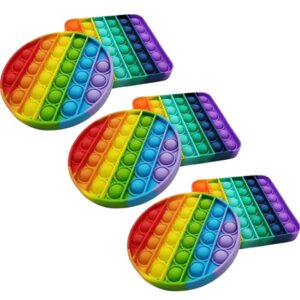 Set 3 Pop It Antistress Silicone – Forme Ovali e Rettangolari – Fidget Toys Sensoriali Riutilizzabili per Bambini e Adulti – Lavabili e Resistenti
