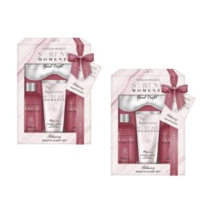 Confezione Bagno Regalo - Relax con Mascherina per il Sonno – Set Lozione Corpo, Bagno Crema e Doccia Crema 100 ml - 2 Confezioni
