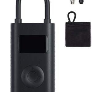 Xiaomi Portable Electric Air Compressor 1S, Compressore elettrico portatile con sensore pressione, luce led integrata e accessori, Versione Italiana, Nero