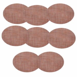Set 8 Tovagliette Ovali 43x29 cm in PVC Rosso e Oro – Lavabili e Riutilizzabili – Eleganti e Resistenti – Ideali per Tavola, Cucina e Ristorante