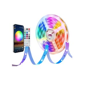 Striscia LED 7,5M con Telecomando – Luci Multicolore RGB, Giochi di Luce, Timer 30/60/90/120 Min, Regolazione Luminosità e Velocità – Uso Interno