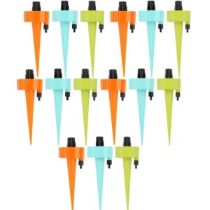 Set 15 Irrigatori Automatici per Piante a Goccia, Sistema di Irrigazione Regolabile con Bottiglia 28mm, Dispositivi Autoinnaffianti per Vasi, Casa, Giardino, Interno ed Esterno
