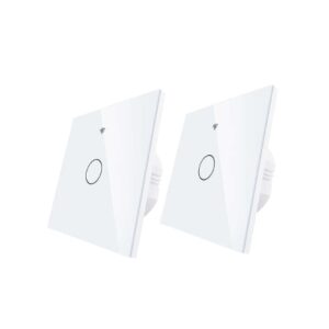 Set 2 Interruttori Smart per Tapparelle WiFi + RF, Controllo da App e Vocale, Timer Programmabile, Compatibile con Tende e Persiane Motorizzate