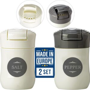 Set Saliera e Pepiera da Viaggio Senza BPA (2 Pezzi), Contenitori Sale e Pepe Portatili, Antiumidità, Mini Saliere per Campeggio, Picnic e Cucina