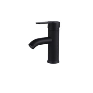 Rubinetto Lavabo Nero in Acciaio Inox 304 – Miscelatore Bagno a Leva Singola con Cartuccia Ceramica e Aeratore – Design Moderno per Lavandino