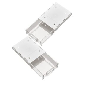 Set 2 Cassetti Sotto Scrivania Autoadesivi – Organizer Trasparenti Salvaspazio, Cassetto Nascosto Estraibile, Portaoggetti per Ufficio, Studio e Casa, Facile Installazione Senza Fori