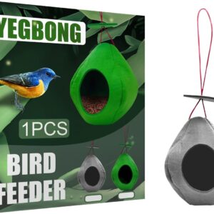 Mangiatoia per uccelli selvatici, colibrì, da appendere alle finestre all'aperto, terrazza e giardino, facile da riempire e pulire. Un ottimo regalo per gli amanti degli uccelli (grigio)