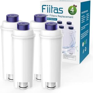 Filtro acqua per macchina da caffè DeLonghi, filtro di ricambio compatibile con Magnifica Dinamica ECAM (confezione da 4)