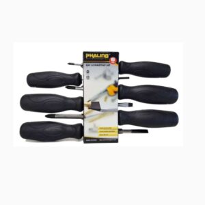 Set 12 Cacciaviti (2 Confezioni da 6 Pezzi) a Taglio e Phillips, Diverse Misure, Impugnatura Ergonomica, Colore Nero, per Casa e Fai da Te