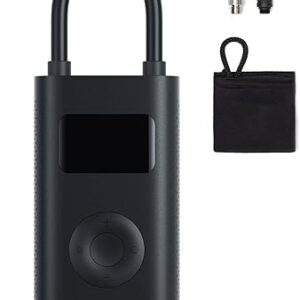Xiaomi Portable Electric Air Compressor 1S, Compressore elettrico portatile con sensore pressione, luce led integrata e accessori, Versione Italiana, Nero