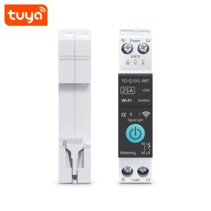 Tuya Smart Switch WiFi su Guida DIN con Contatore di Energia